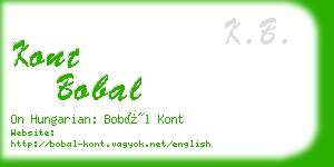 kont bobal business card